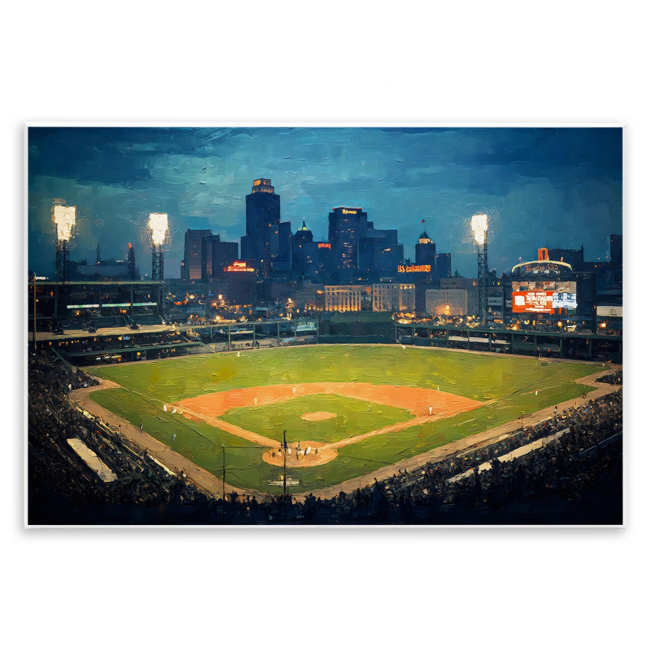 Stupell Industries Baseball Stadium at Night Wall Plaque, design by Arlington Prints